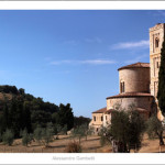 Sant'Antimo Abbey 2013 size 120x40cm